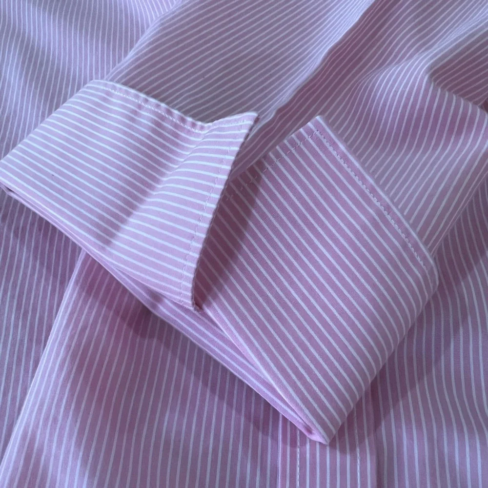 Women’s Brooks Brothers size 12 pink stripe Non-Iron blouse in ECU. - Picture 4 of 4